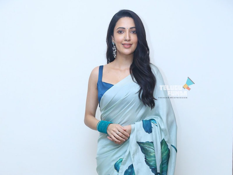 Neha Shetty in Blue saree-1
